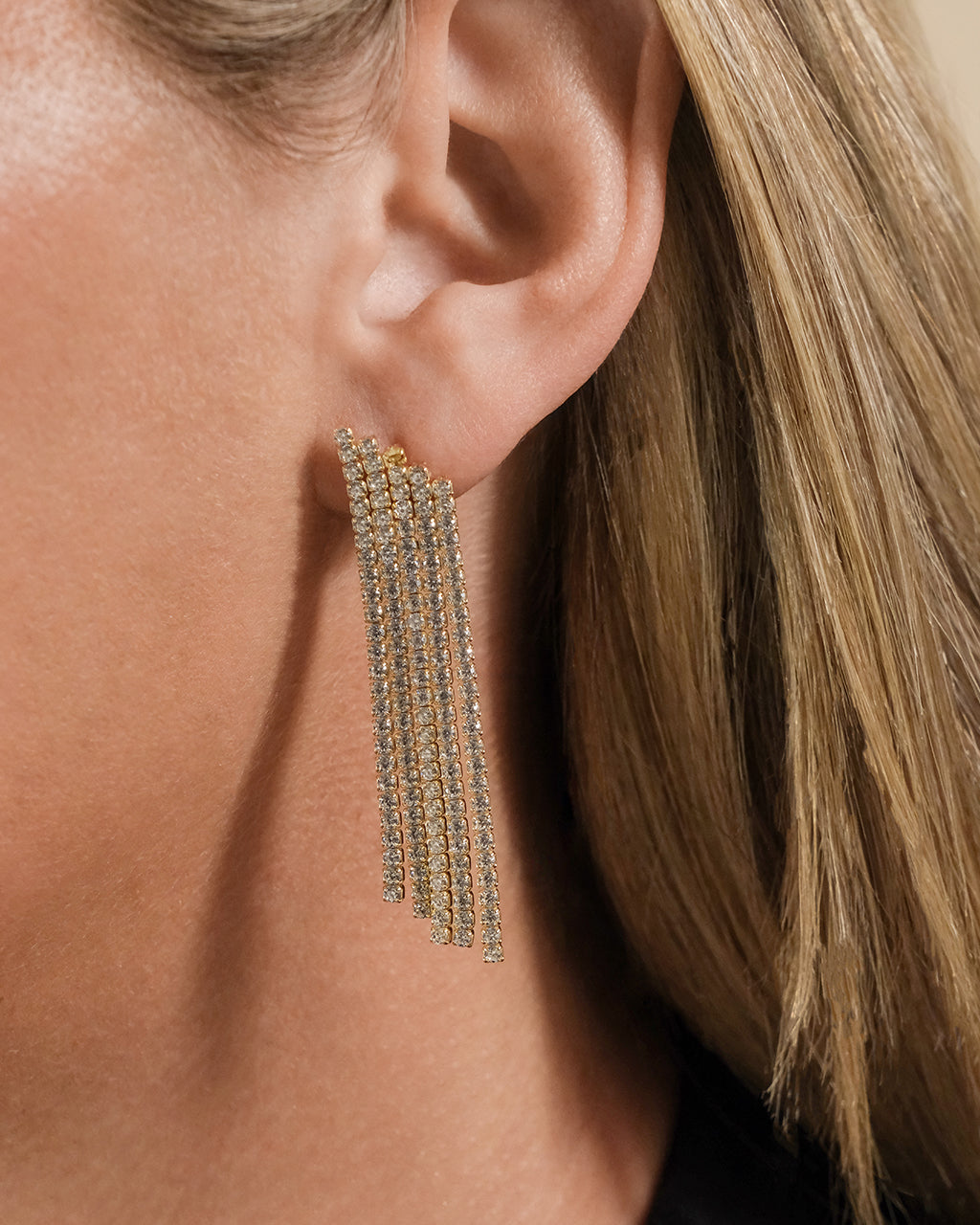 Clara CZ Dangle Stud Earrings