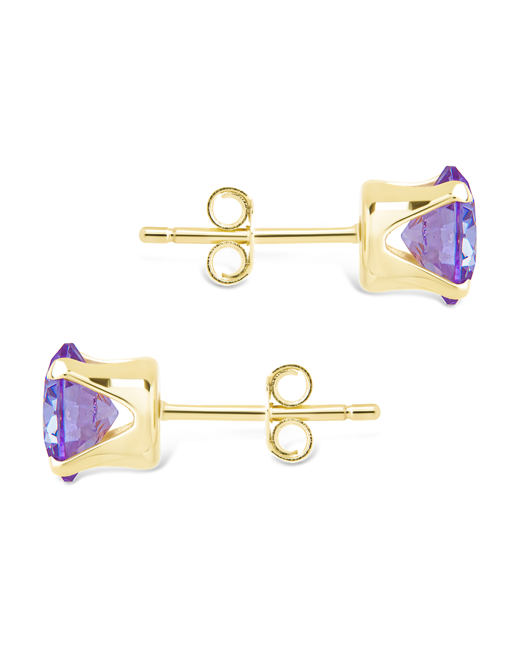 Sterling Silver 7mm Rainbow CZ Studs