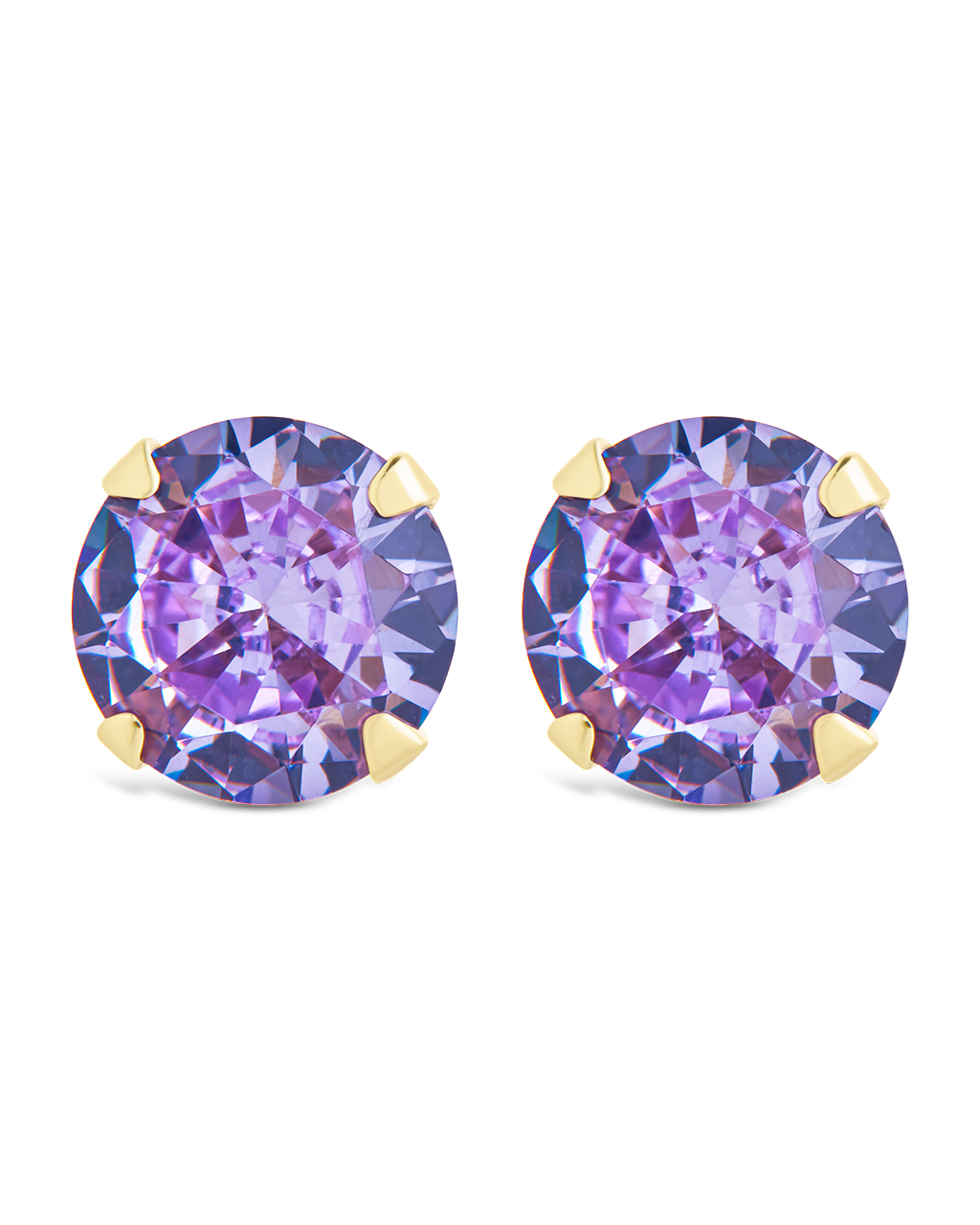 Sterling Silver 7mm Rainbow CZ Studs