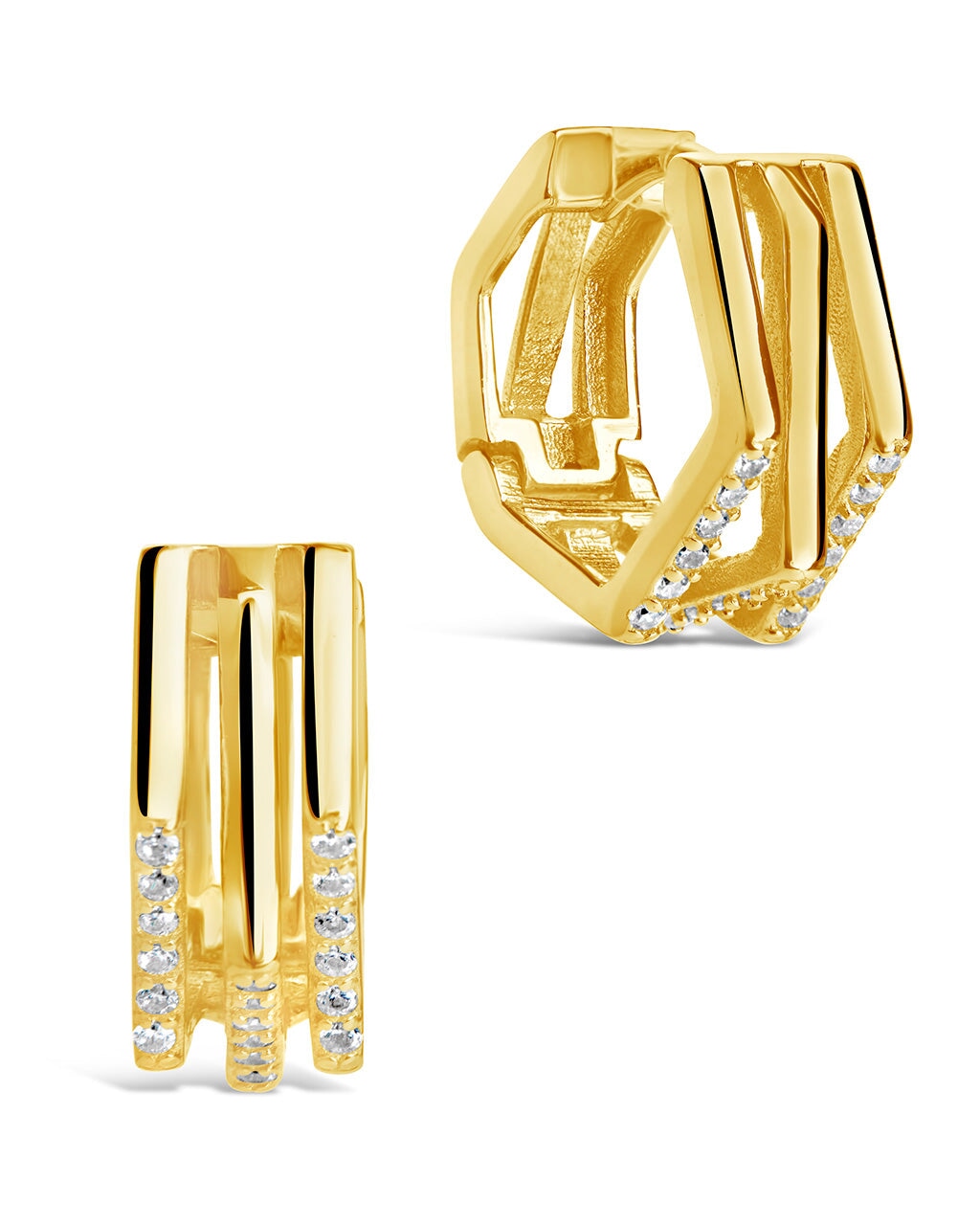Evie Hoops Earring Sterling Forever Gold