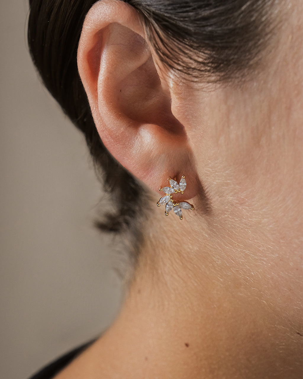 Sterling Silver Quinn CZ Micro Hoop Earrings