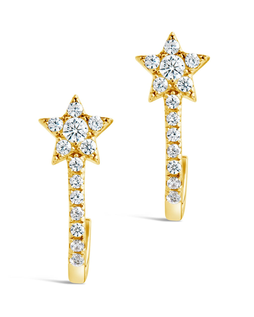 Sterling Silver CZ Star Jacket Earrings Earring Sterling Forever