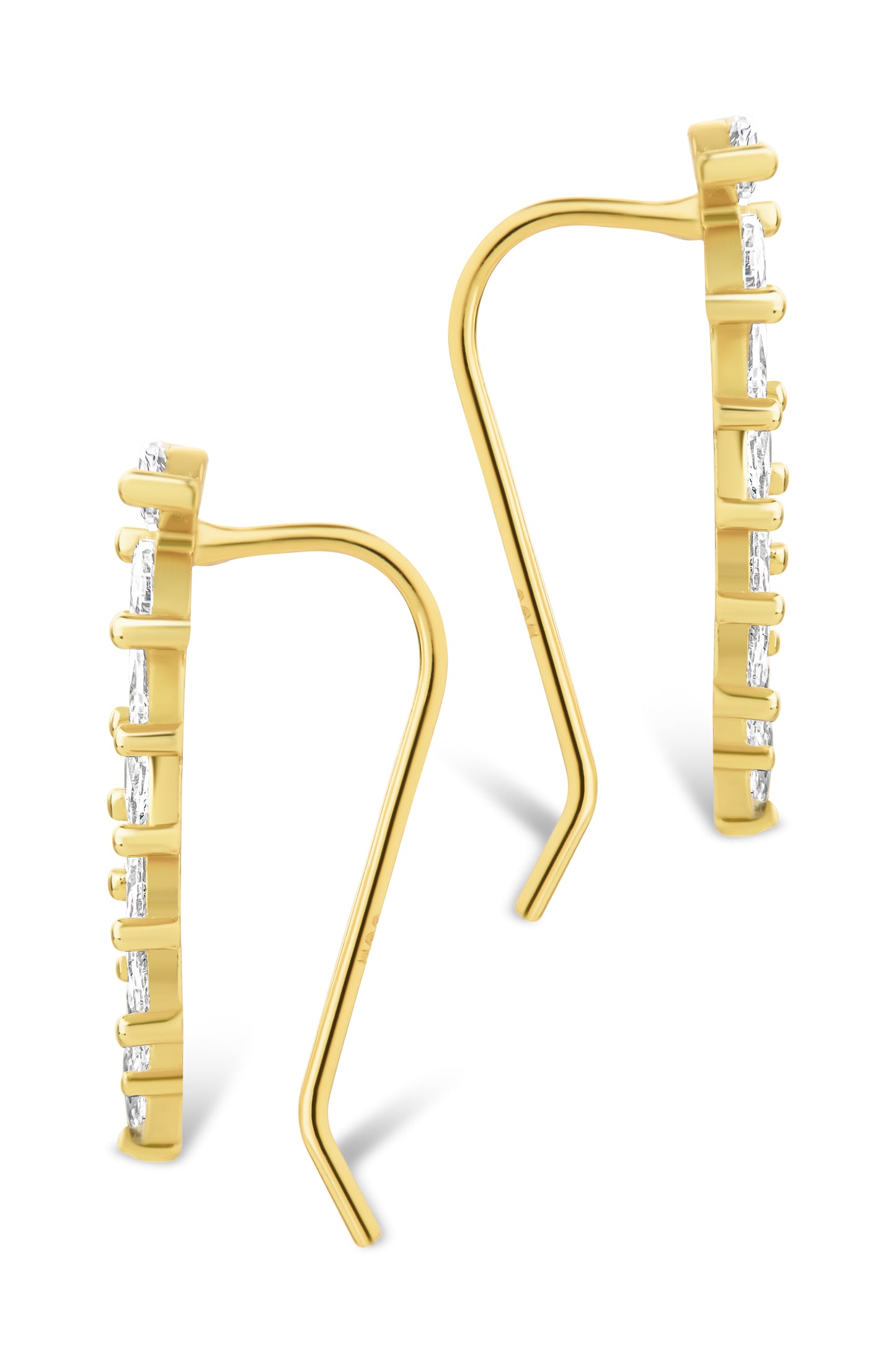 Sterling Silver Skye CZ Threader Crawler Earrings