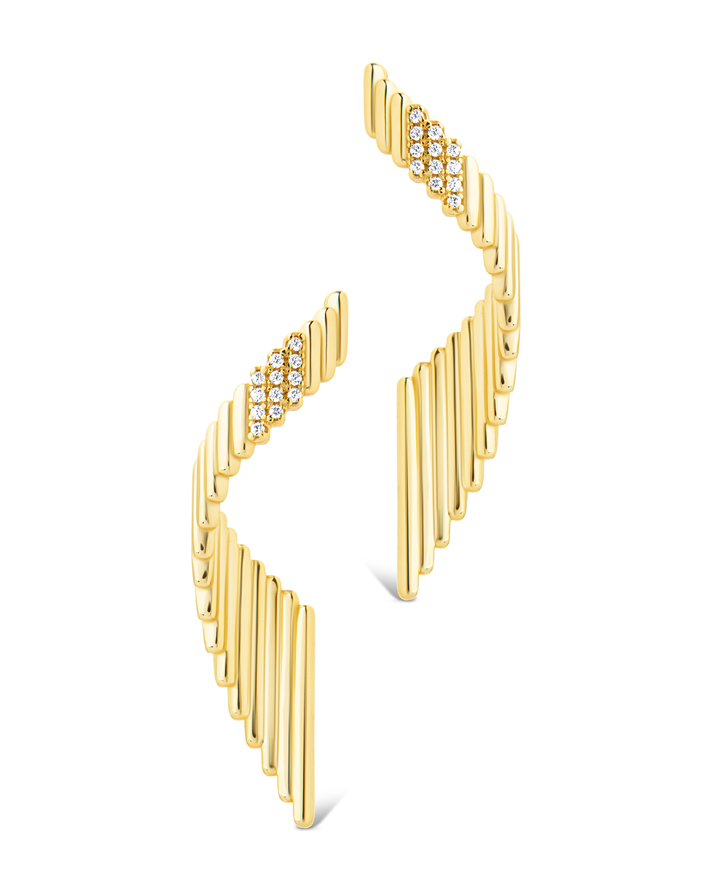 Sterling Silver Andrea CZ Stud Earrings