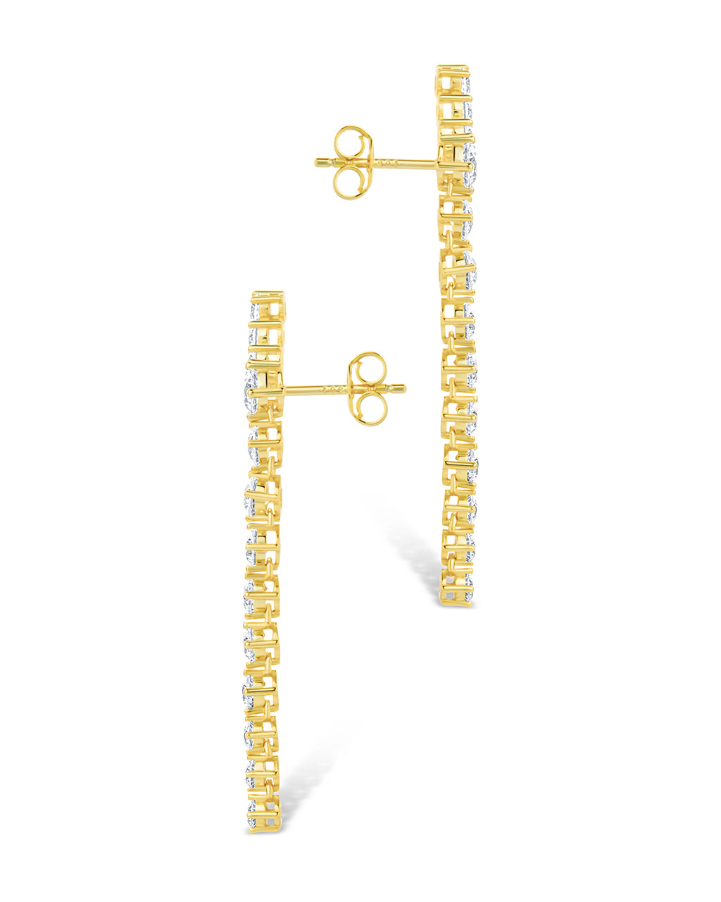 Sterling Silver Ziggy CZ Crawler Stud Earrings