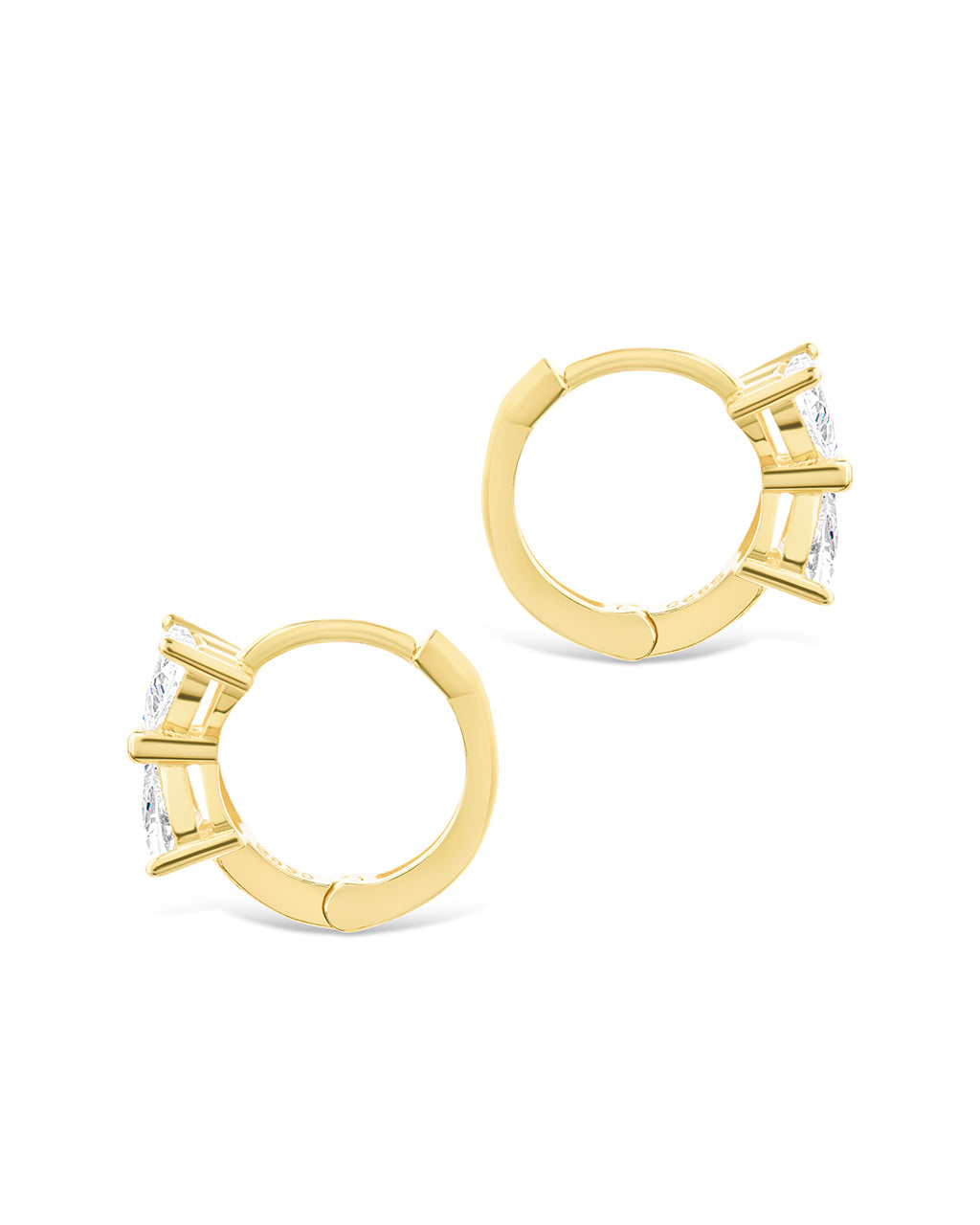 Sterling Silver Ravenna CZ Micro Hoop Earrings