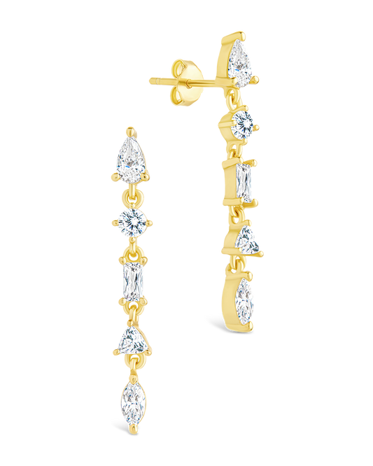 Sterling Silver Jacinda CZ Dangle Earrings