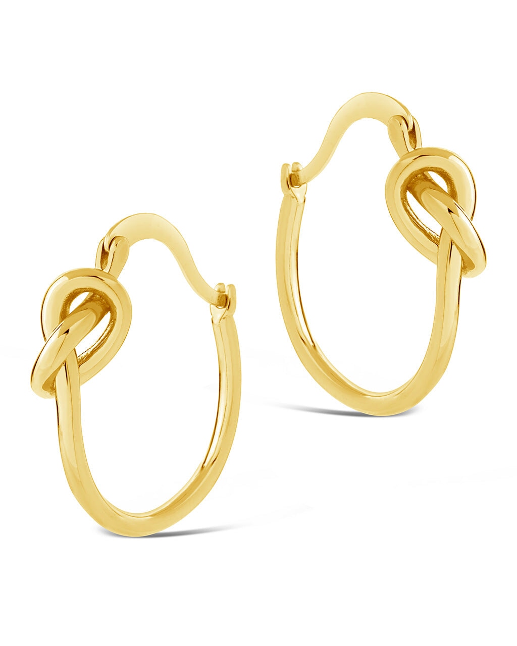 1" Twisted Love Knot Hoops Earring Sterling Forever