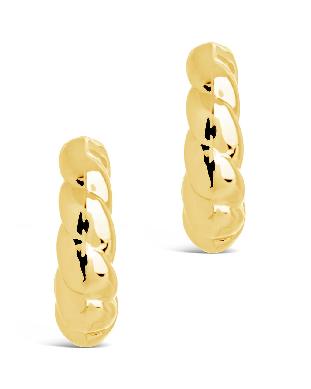 Statement Croissant Hoops Earring Sterling Forever