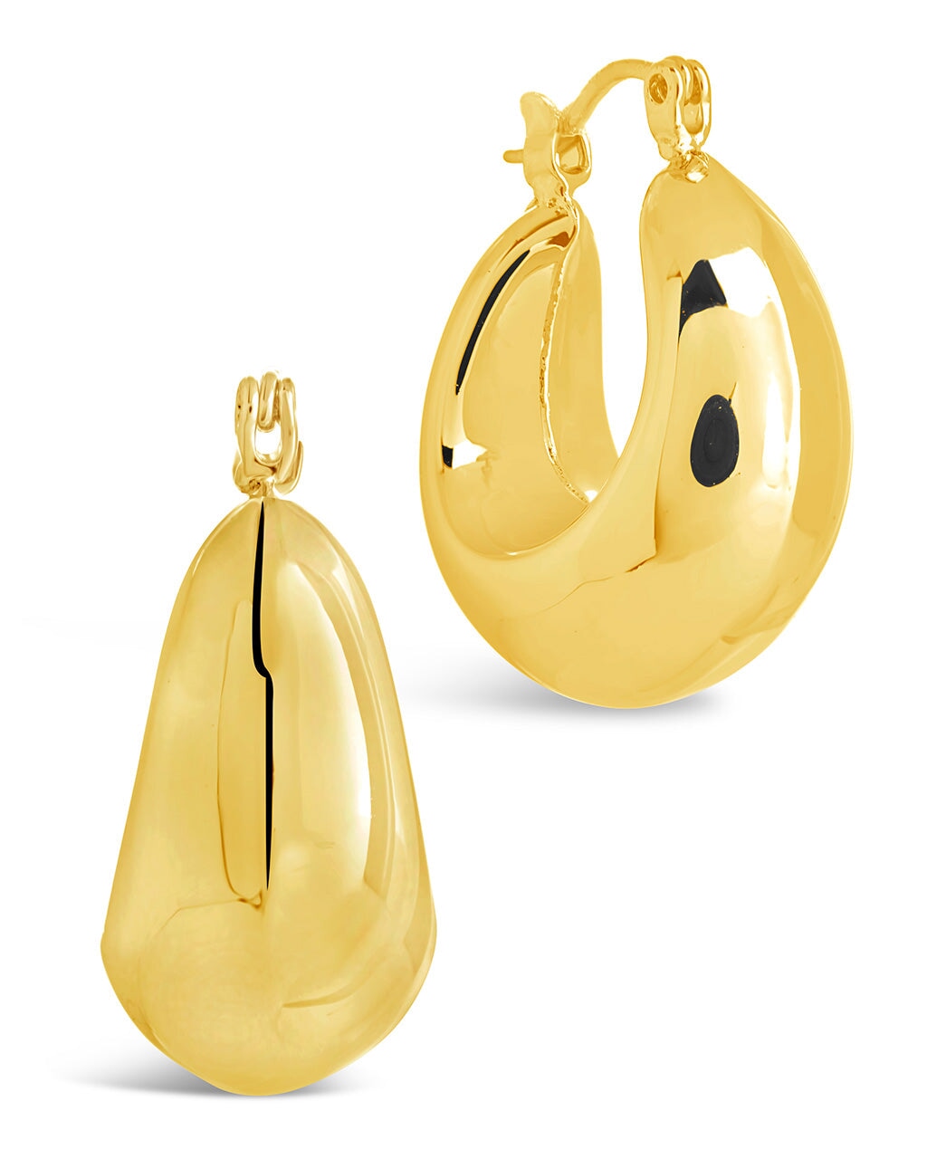 Nova Tube Hoops Earring Sterling Forever Gold
