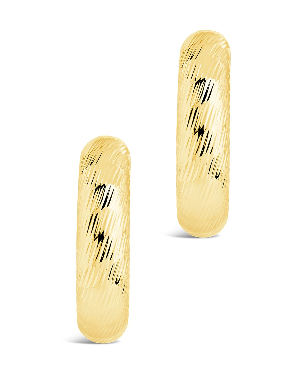 Pepper Textured Tube Hoops Earring Sterling Forever