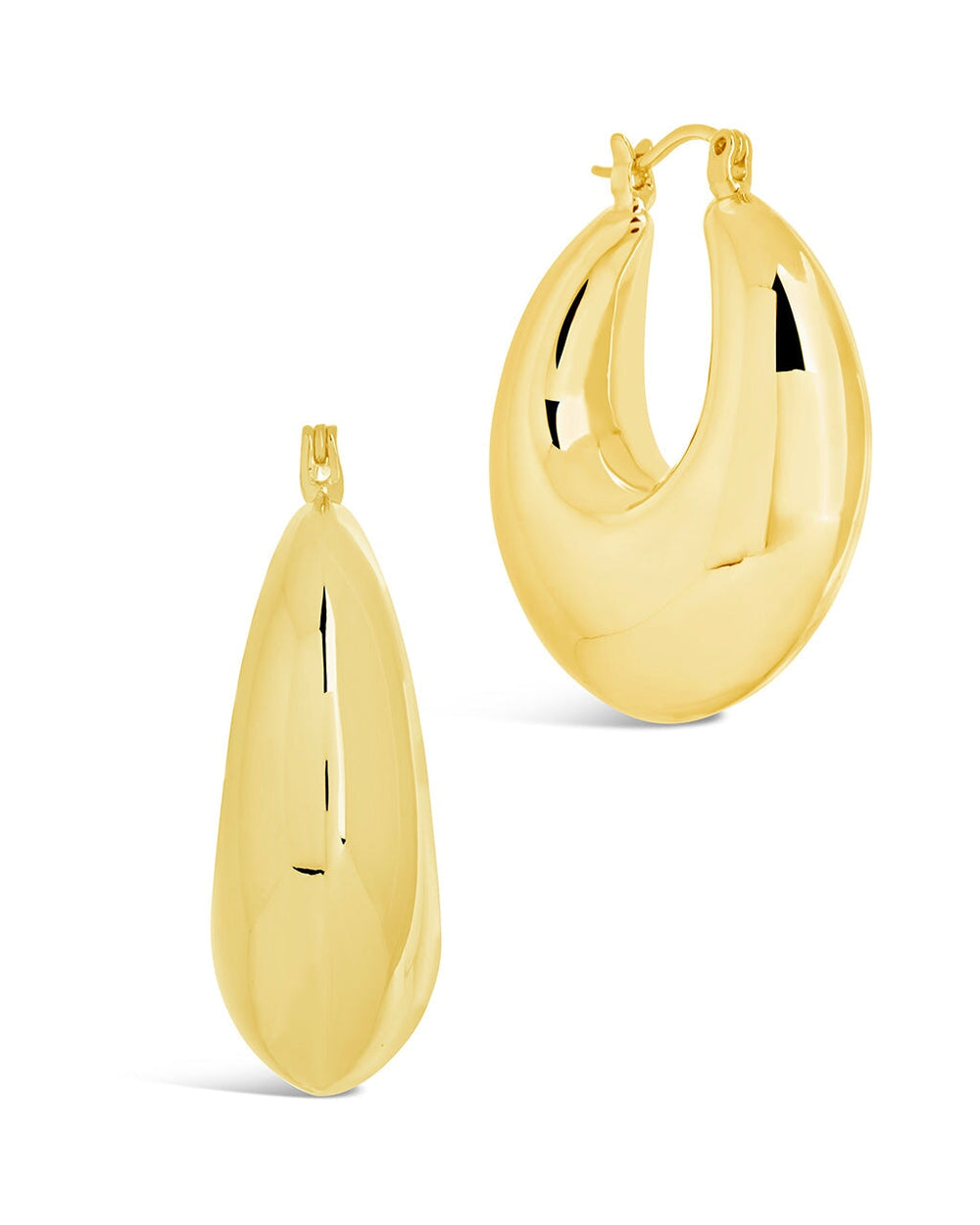 Ryder Tube Hoops Earring Sterling Forever Gold 