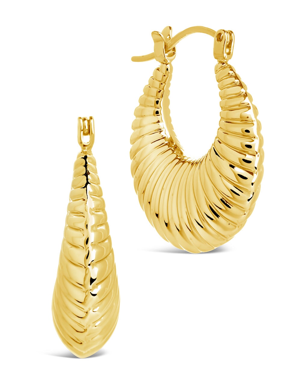Stevie Tube Hoops Earring Sterling Forever Gold