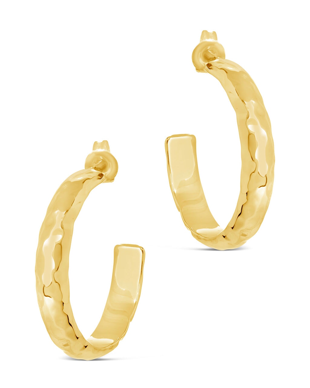 Zoe Hammered Hoops Earring Sterling Forever