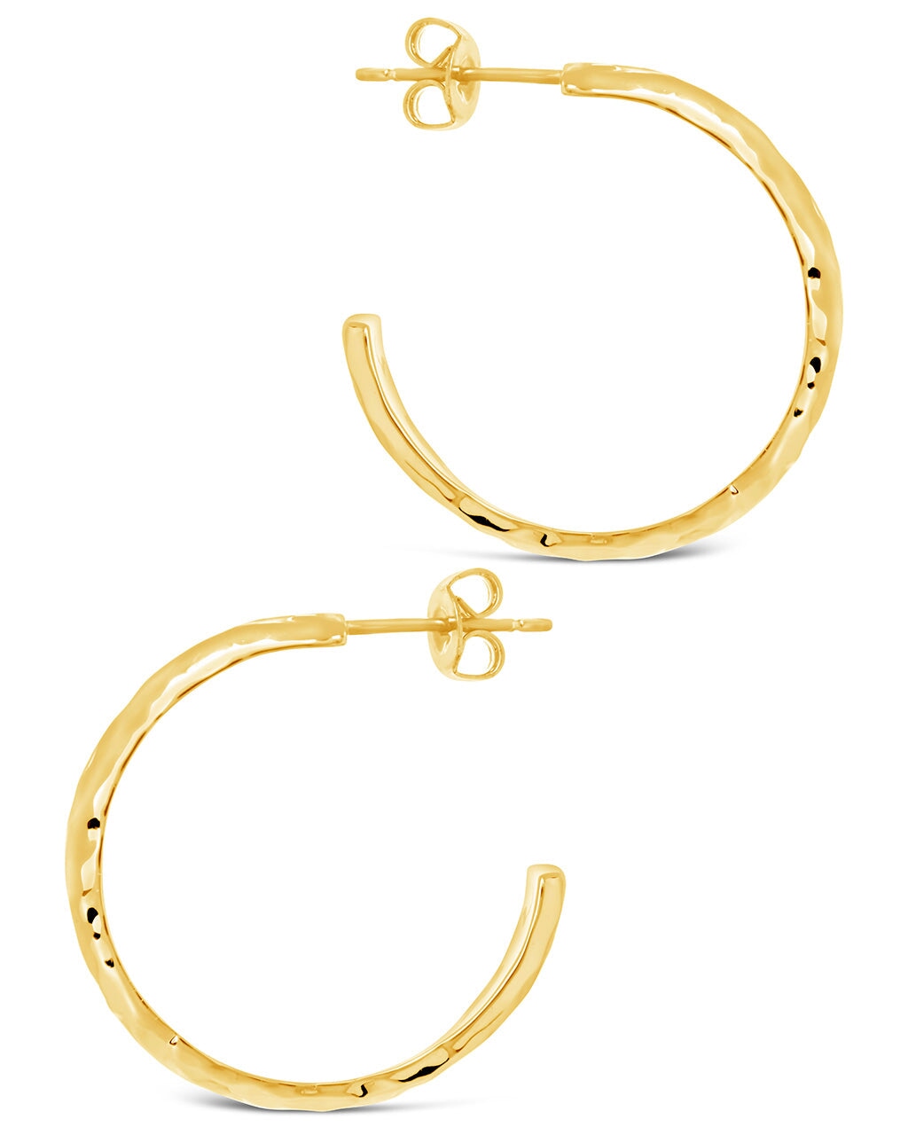 Zoe Hammered Hoops Earring Sterling Forever