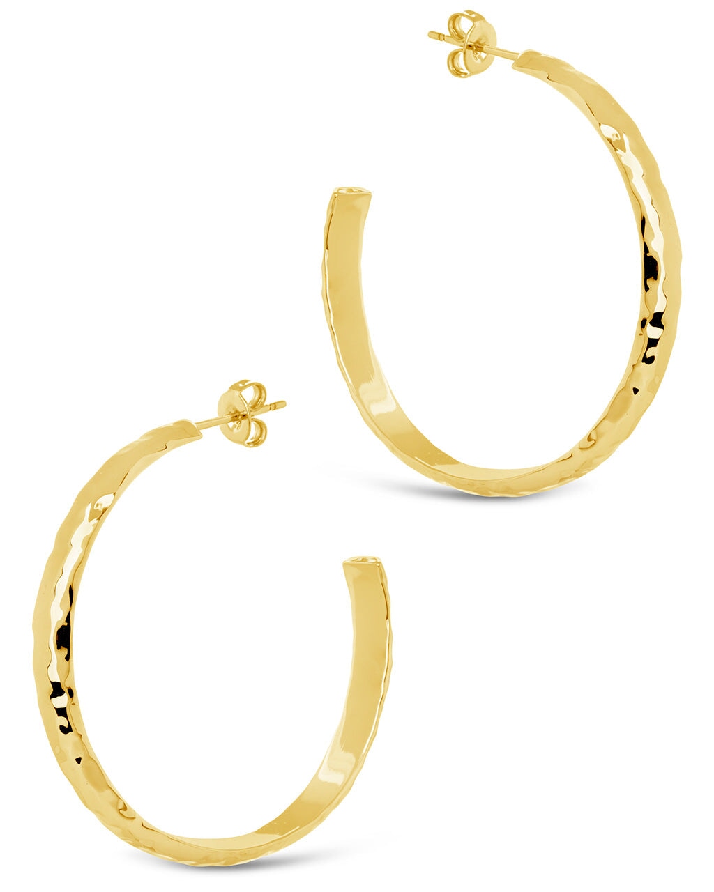 Zoe Hammered Hoops Earring Sterling Forever
