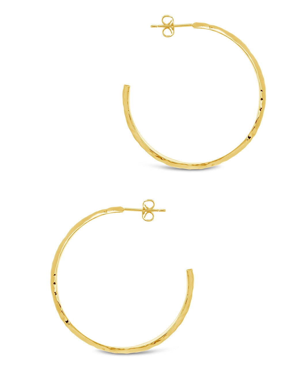 Zoe Hammered Hoops Earring Sterling Forever