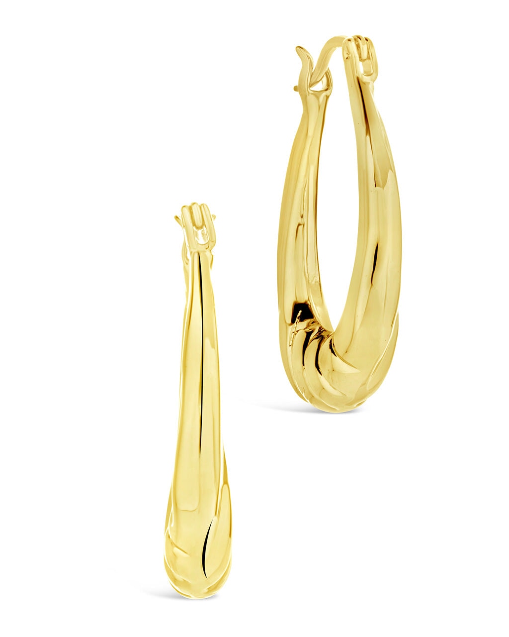 Logan Hoops Earring Sterling Forever Gold