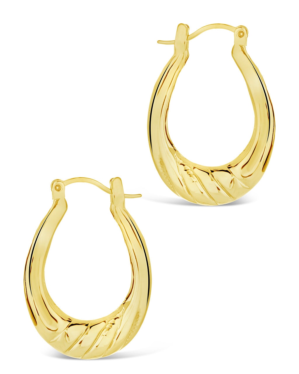 Logan Hoops Earring Sterling Forever