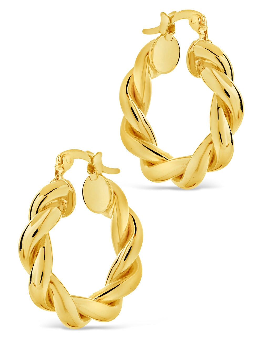 Eva Twist Hoops Earring Sterling Forever