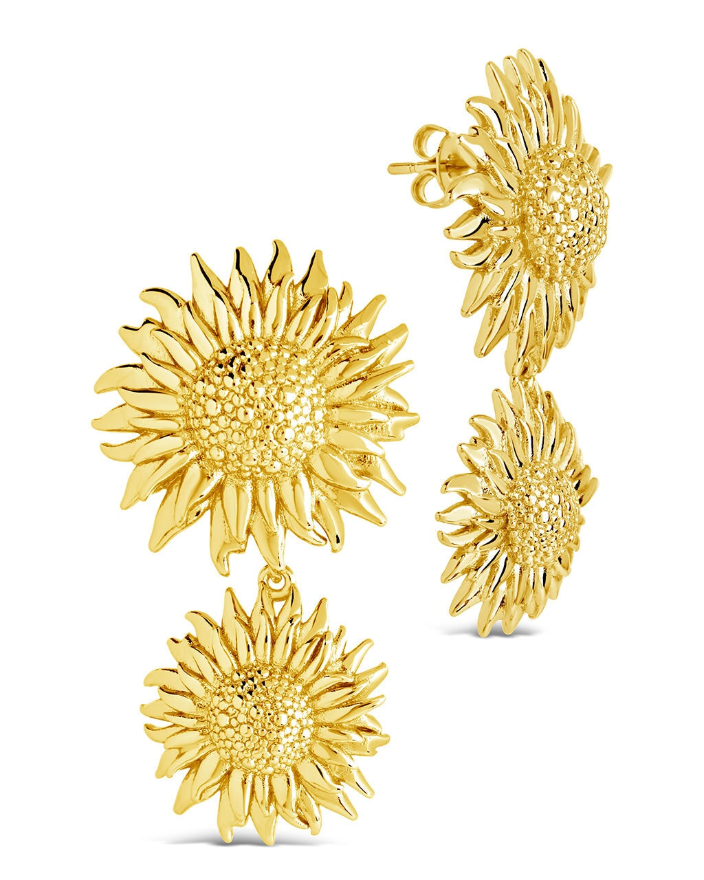 Solaris Drop Studs Earring Sterling Forever Gold 