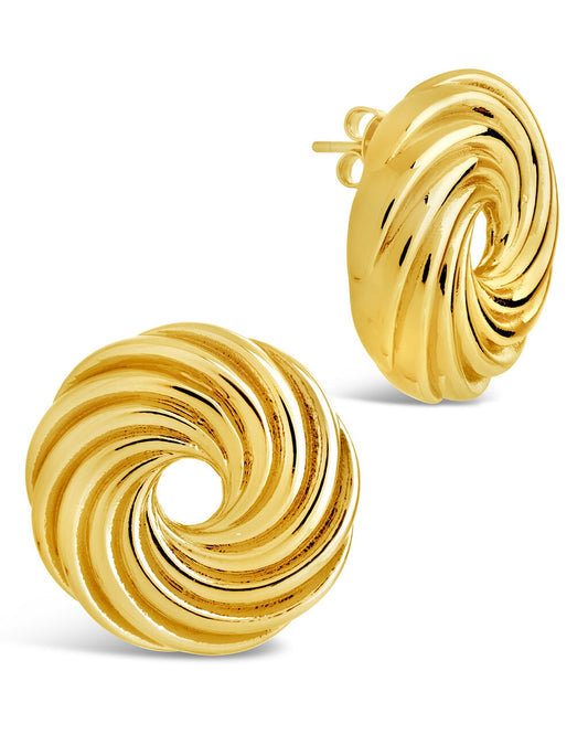 Cruller Stud Earrings Earring Sterling Forever Gold