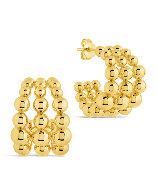 Bubble Sphere Trio Hoop Earrings
