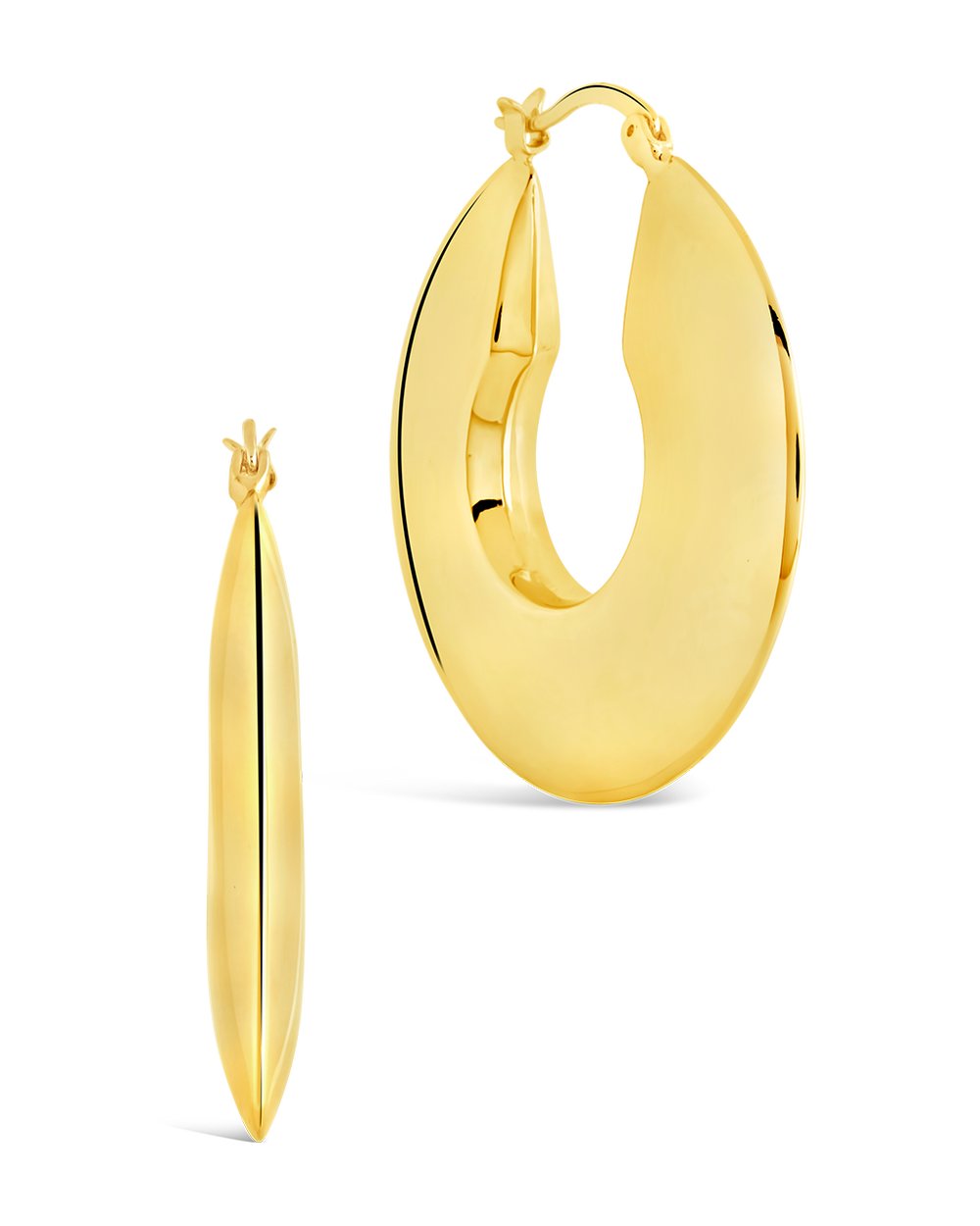 Paige Flat Tube Hoop Earrings