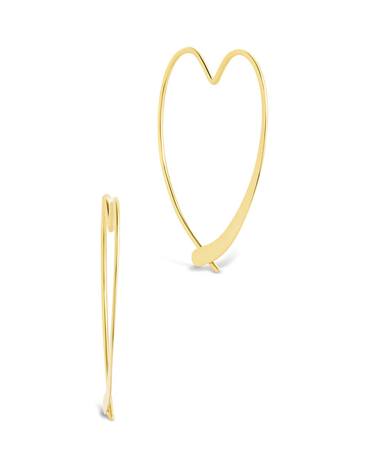 Rorie Heart Threader Hoops