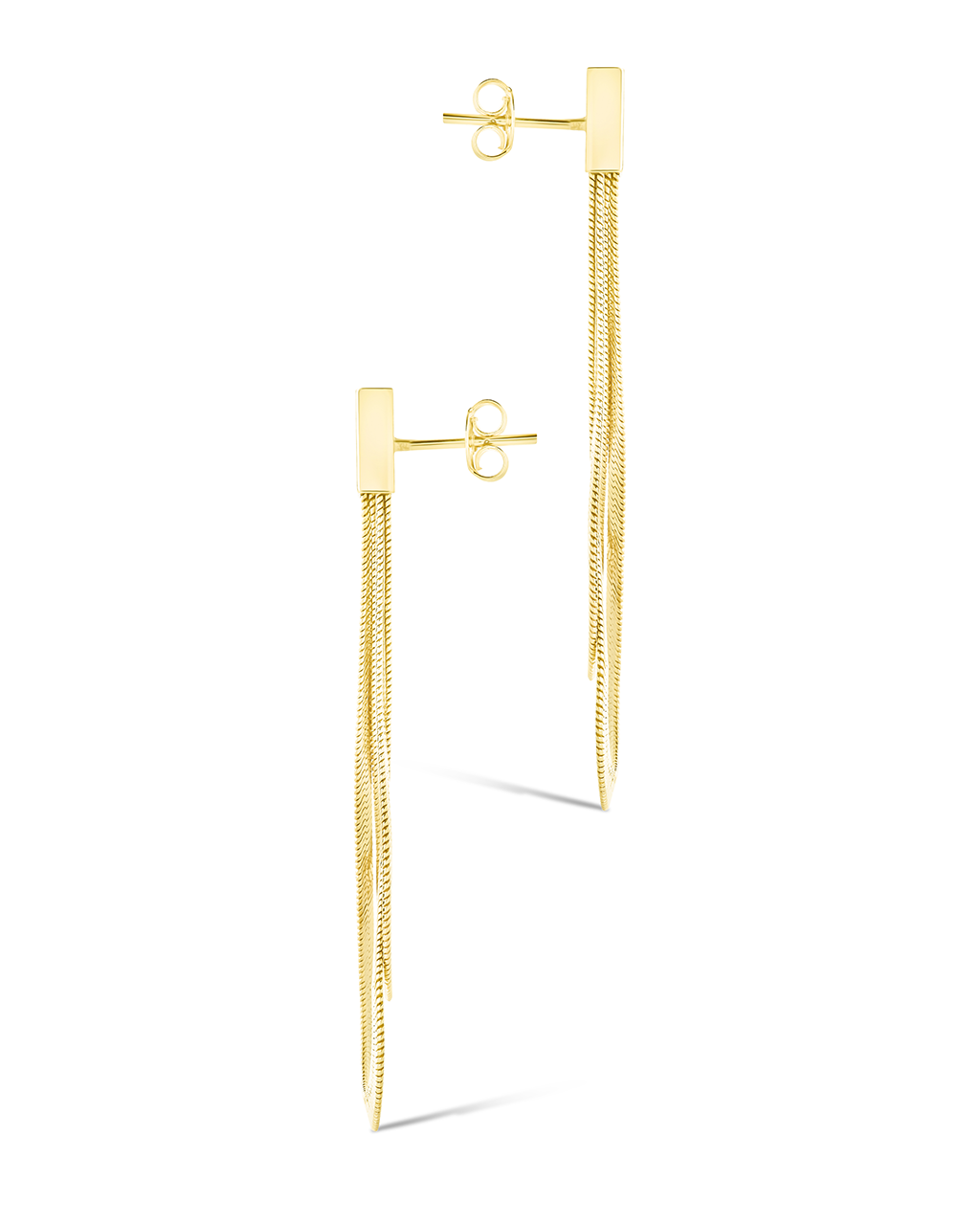 Misty Looped Herringbone Drop Studs