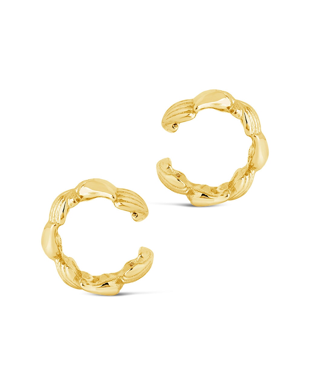 Sterling Silver Cali Shell Ear Cuff Set of 2 Earring Sterling Forever 