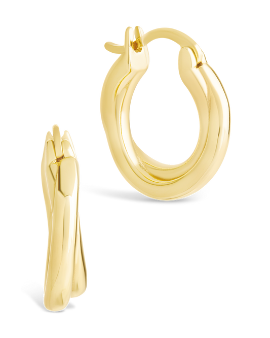 Sterling Silver Janice Twisted Hoop Earrings