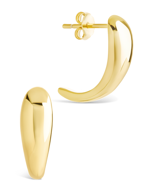 Sterling Silver Jaida Polished Stud Earrings