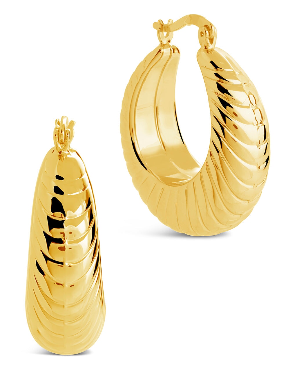Maria Hoops Earring Sterling Forever Gold 