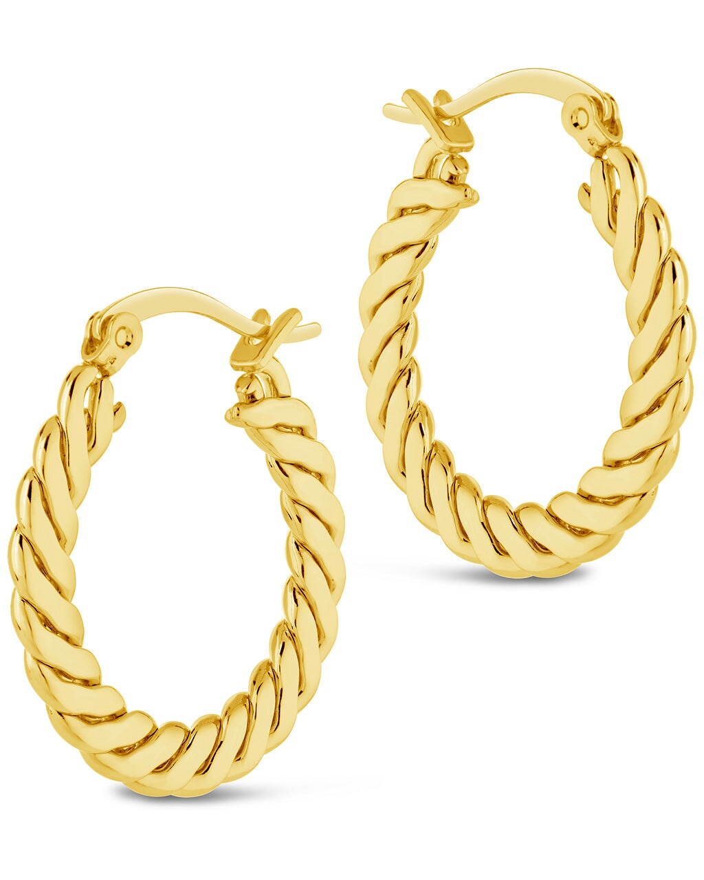 Bree Flat Hoops Earring Sterling Forever