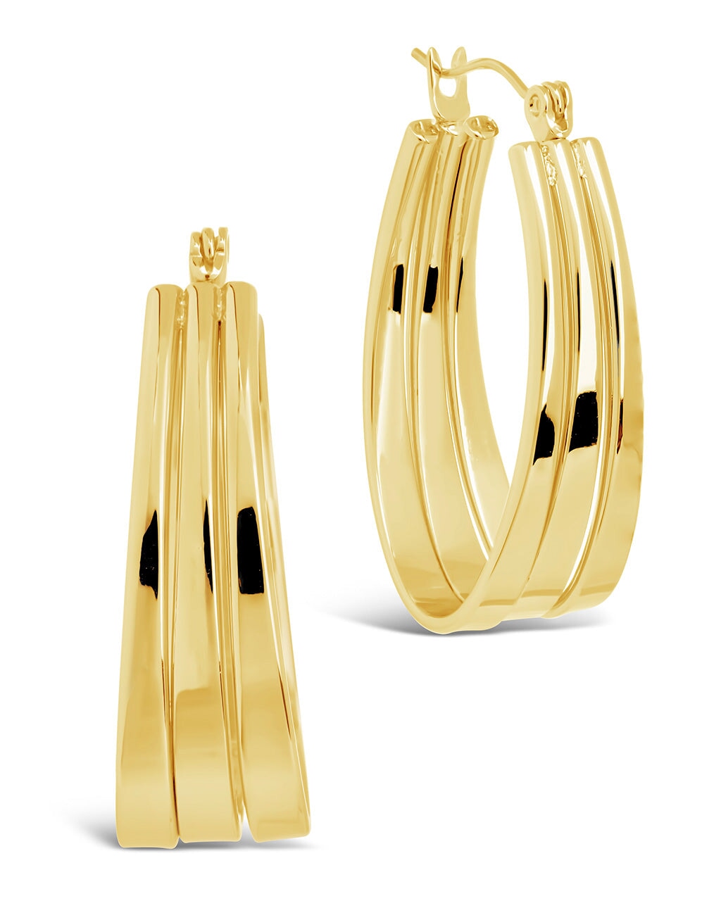 Aerin Hoops Earring Sterling Forever Gold