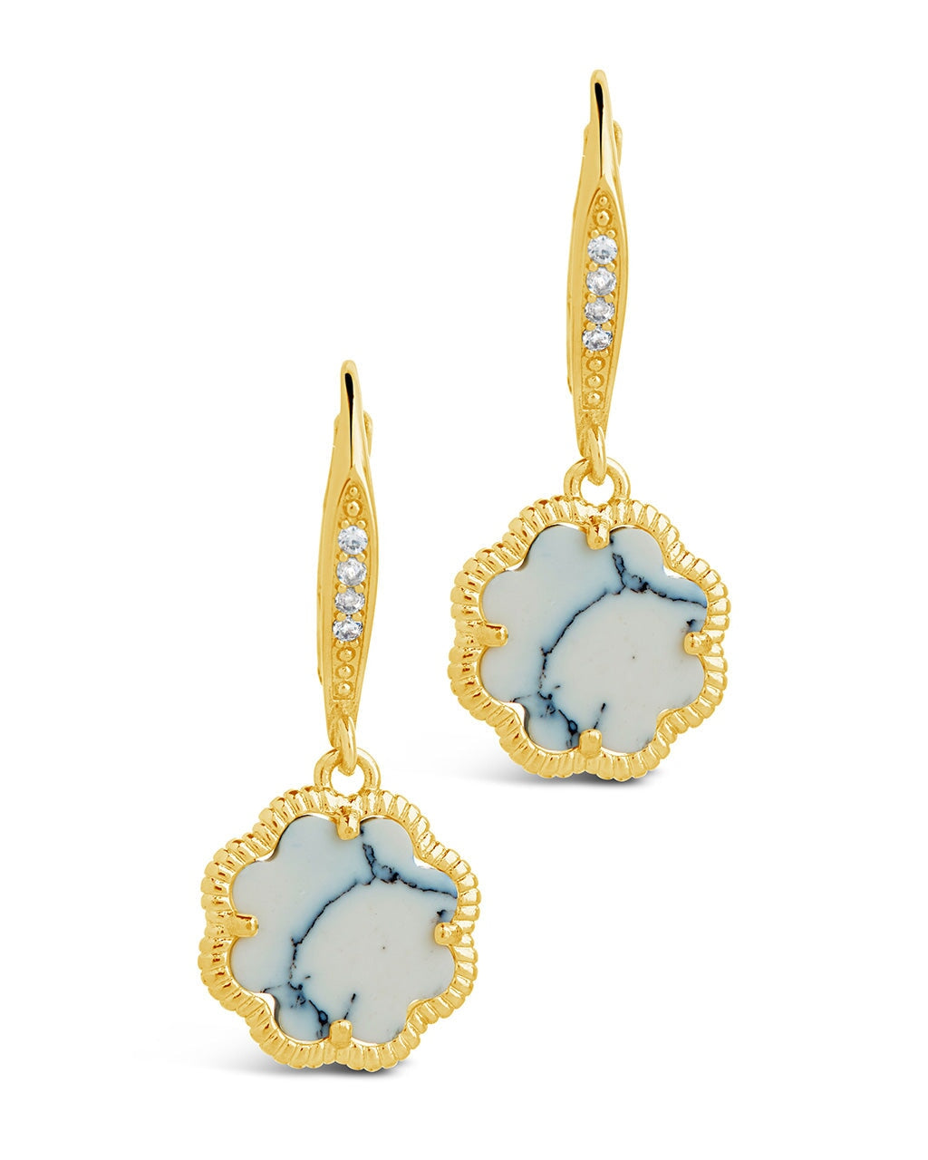 Rose Petal Short Drop Earrings Earring Sterling Forever