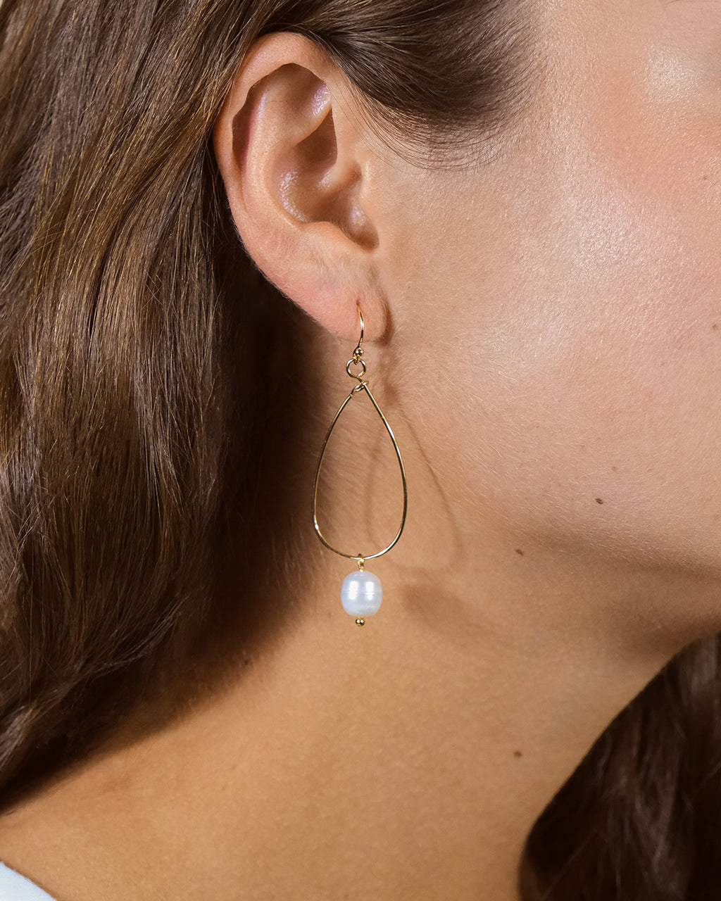 Teardrop Pearl Dangle Earrings