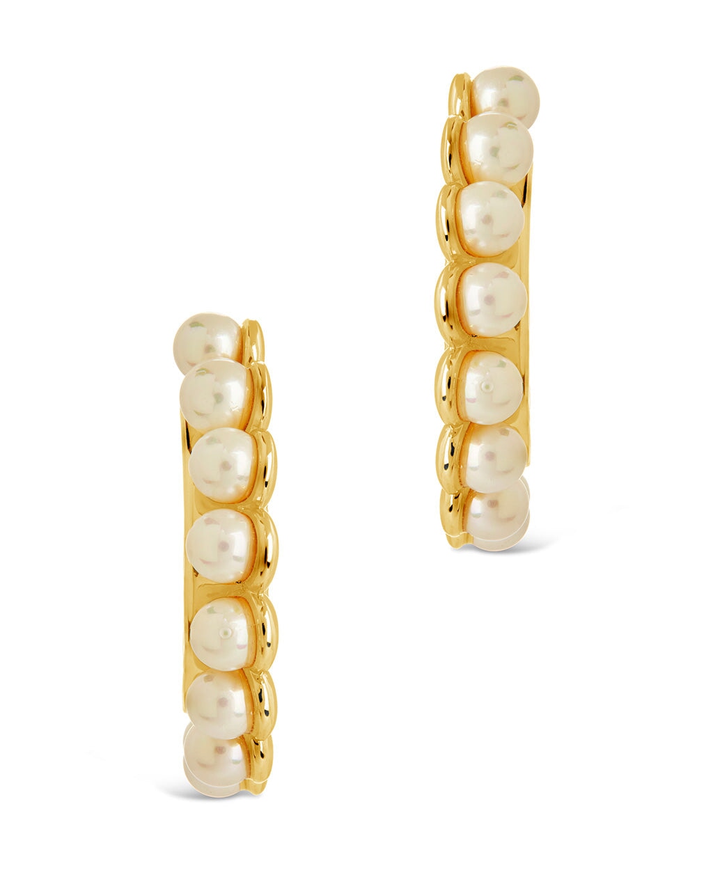 Pearl Bubble Hoops Earring Sterling Forever