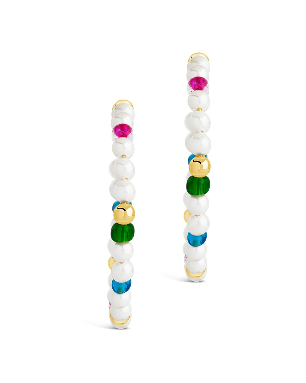 Polly Pearl & Bead Hoop Earrings Earring Sterling Forever 