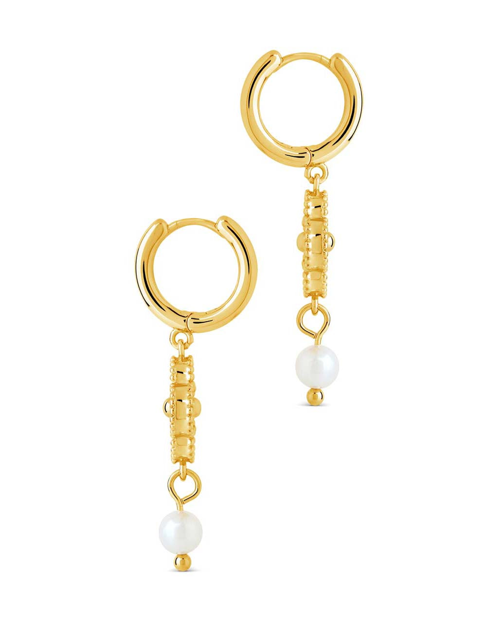 Tilda Pearl & Clover Charm Micro Hoop