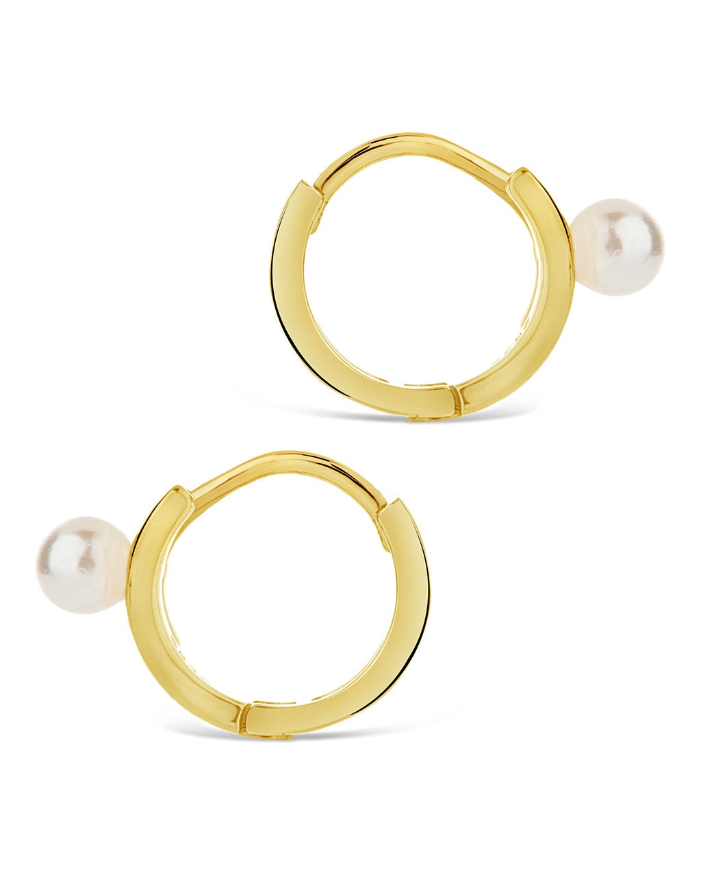 Sterling Silver Pearl Twist Hoops Earring Sterling Forever