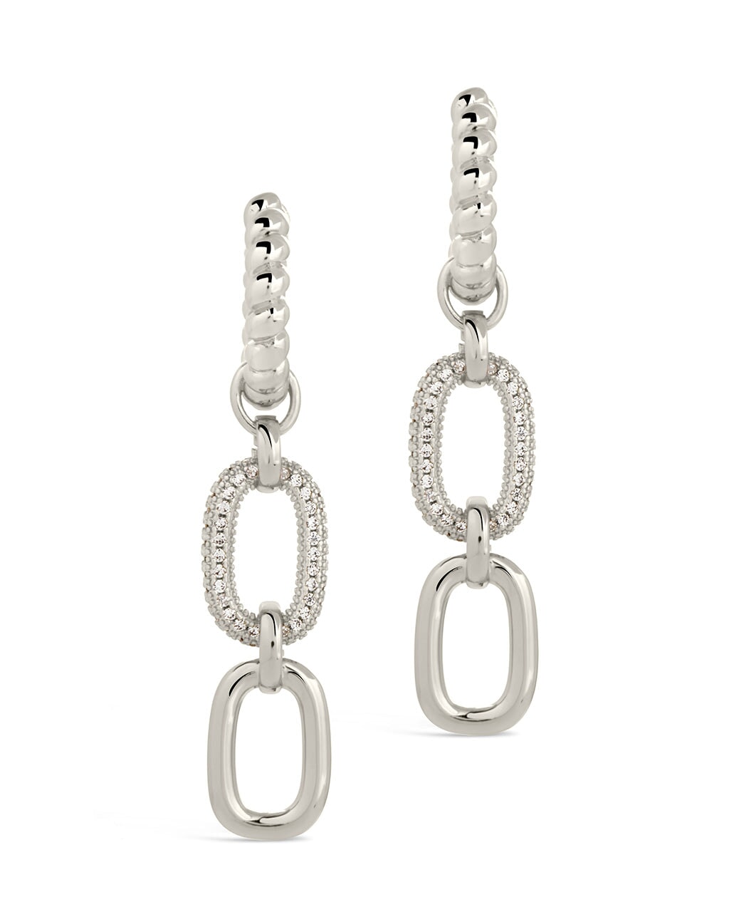Andi Drop Hoops Earring Sterling Forever