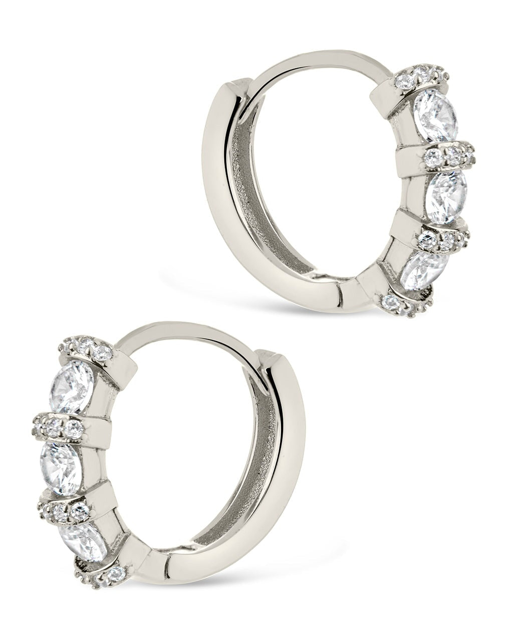 Iskra CZ Hoops Earring Sterling Forever
