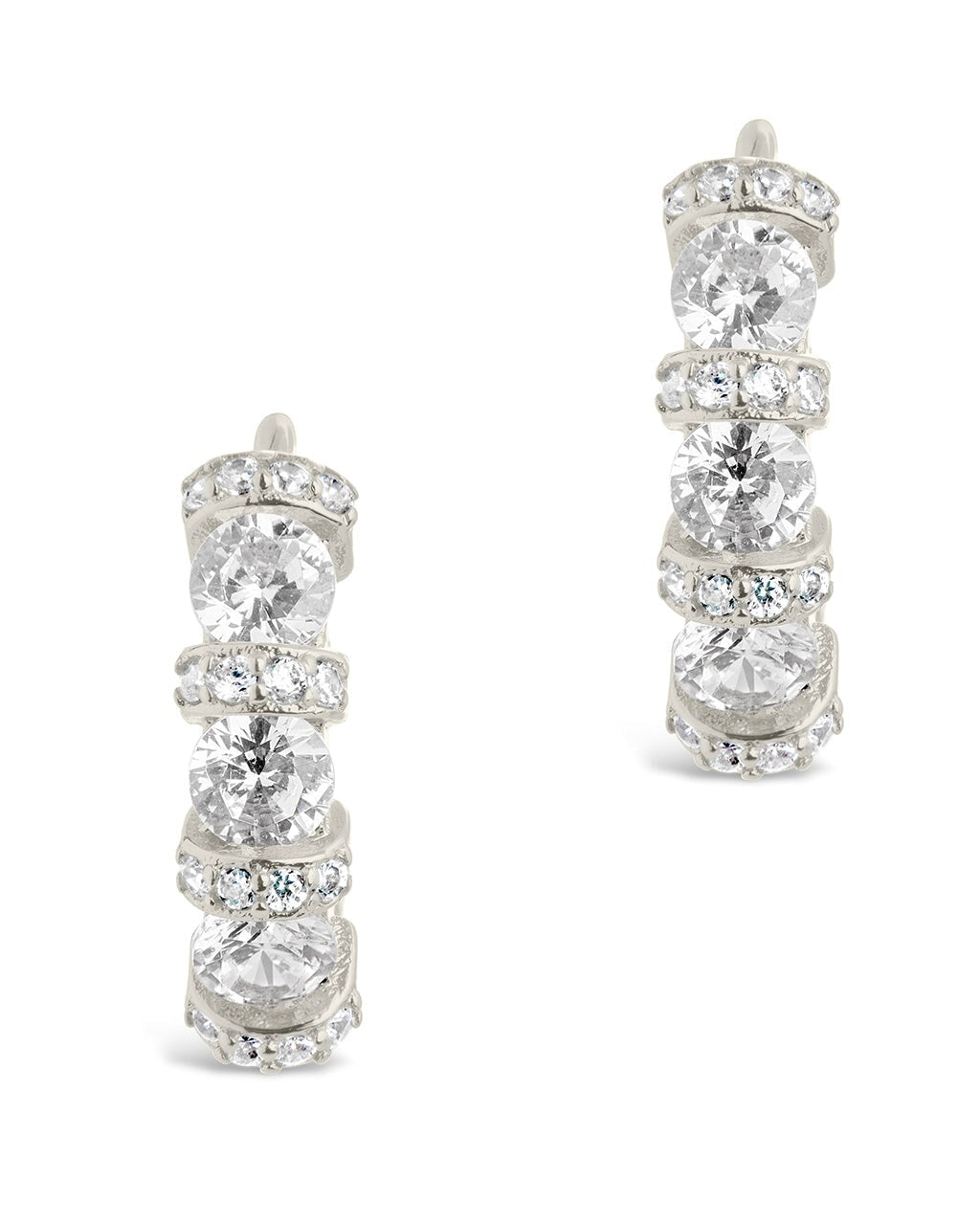 Iskra CZ Hoops Earring Sterling Forever