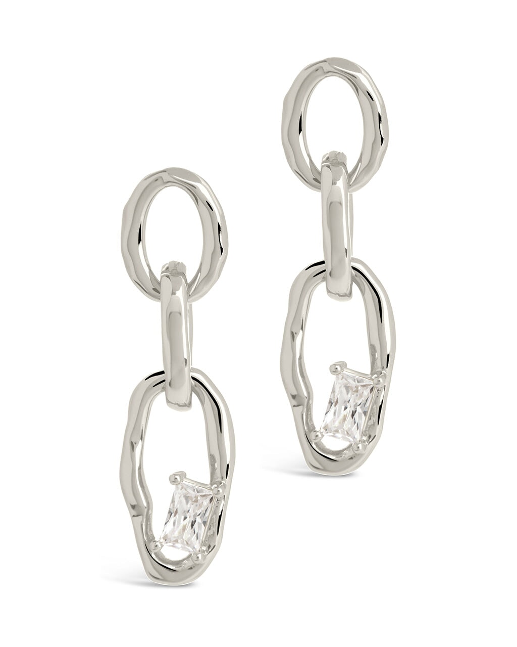 Estelle CZ Linked Drop Earrings Earring Sterling Forever