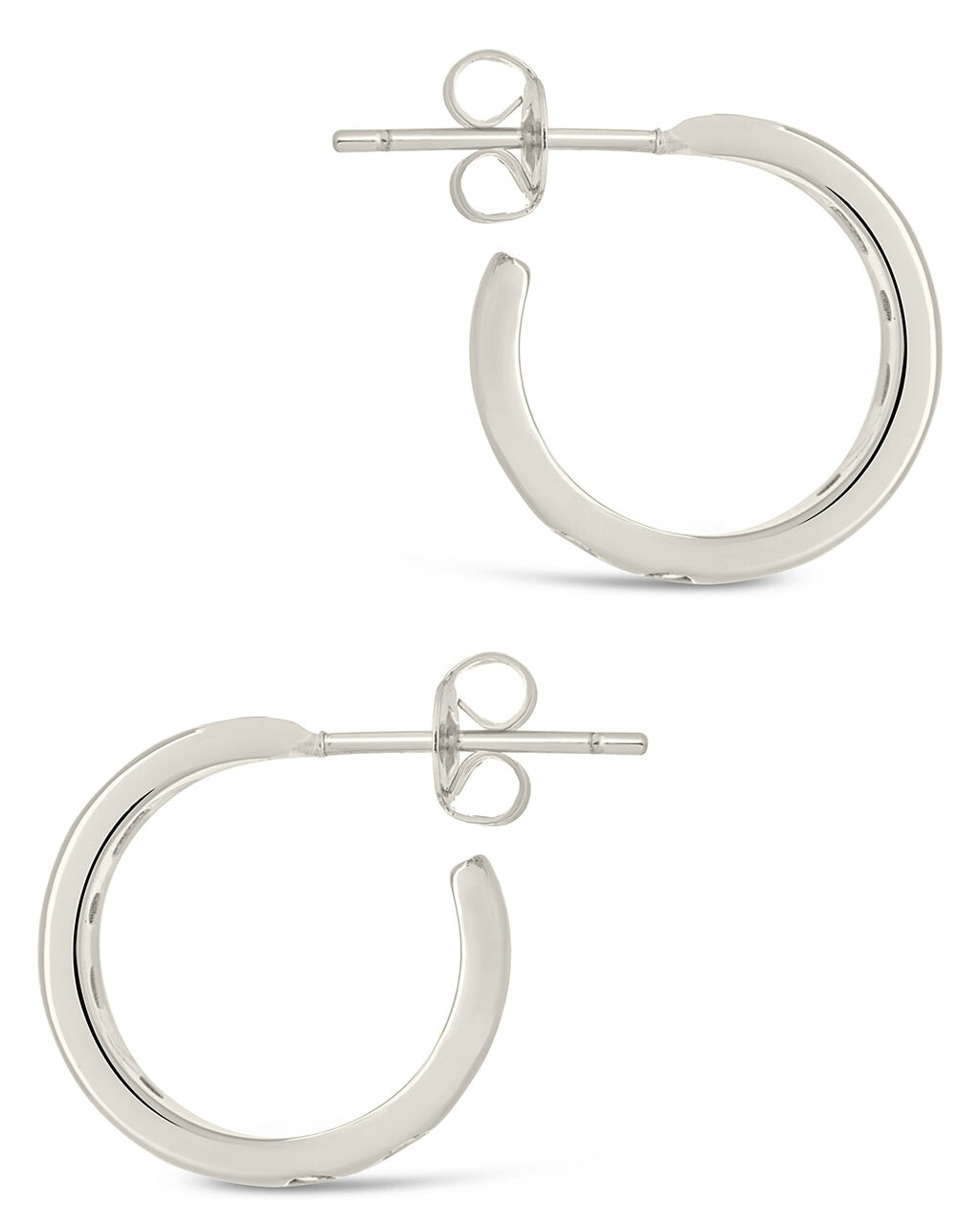 Rainbow CZ Studded Hoops Earring Sterling Forever