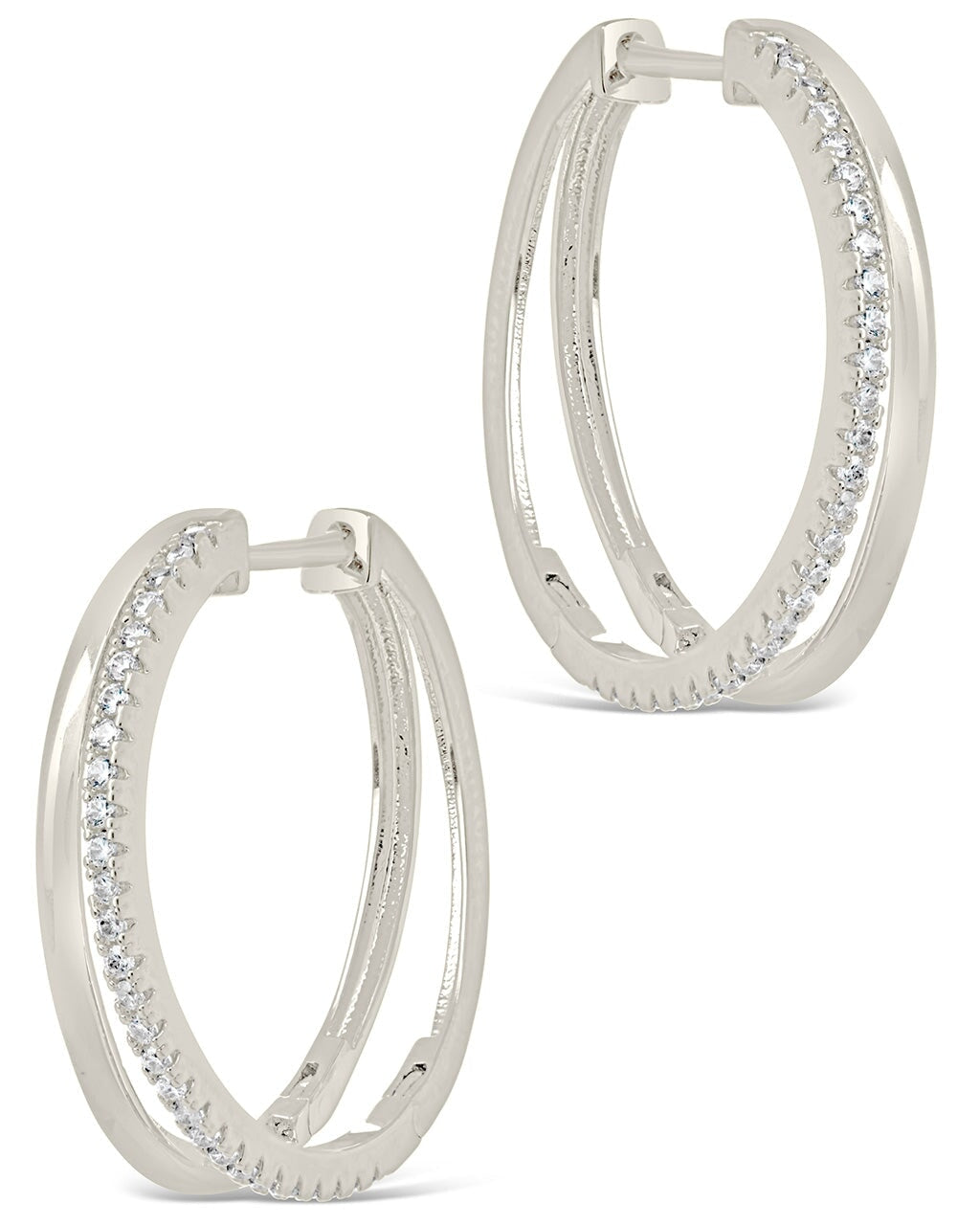 Wren CZ Hoops Earring Sterling Forever