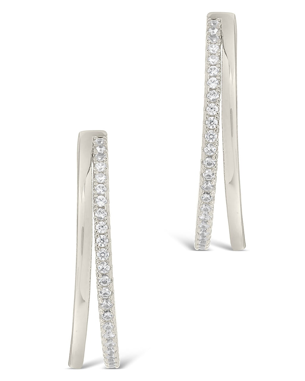 Wren CZ Hoops Earring Sterling Forever