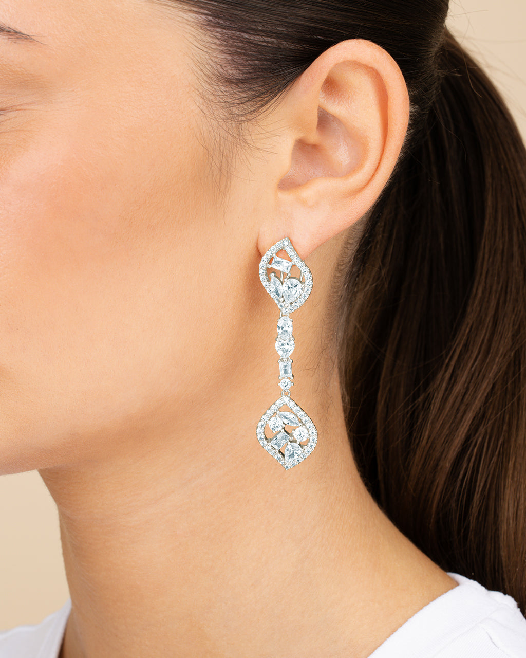 Mariah CZ Drop Earrings